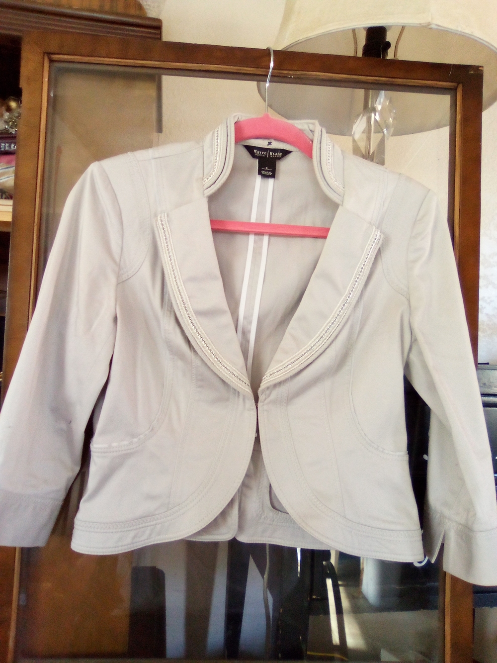 WHBM Gray Button Front Blazer Jacket XS